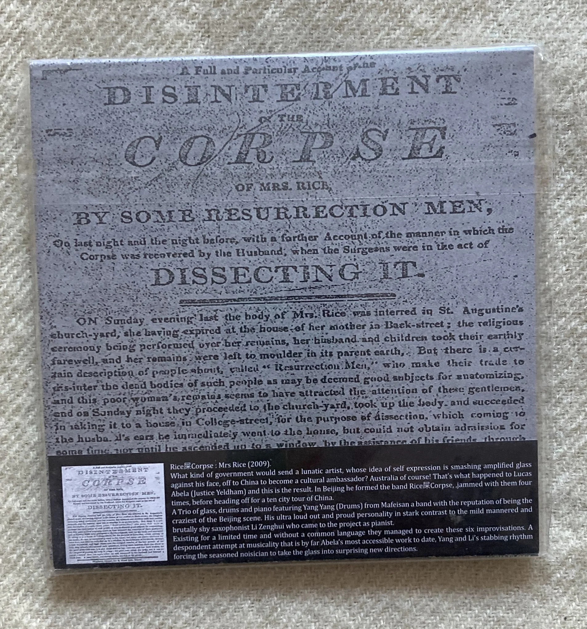 RICE CORPSE "Mrs. Rice"