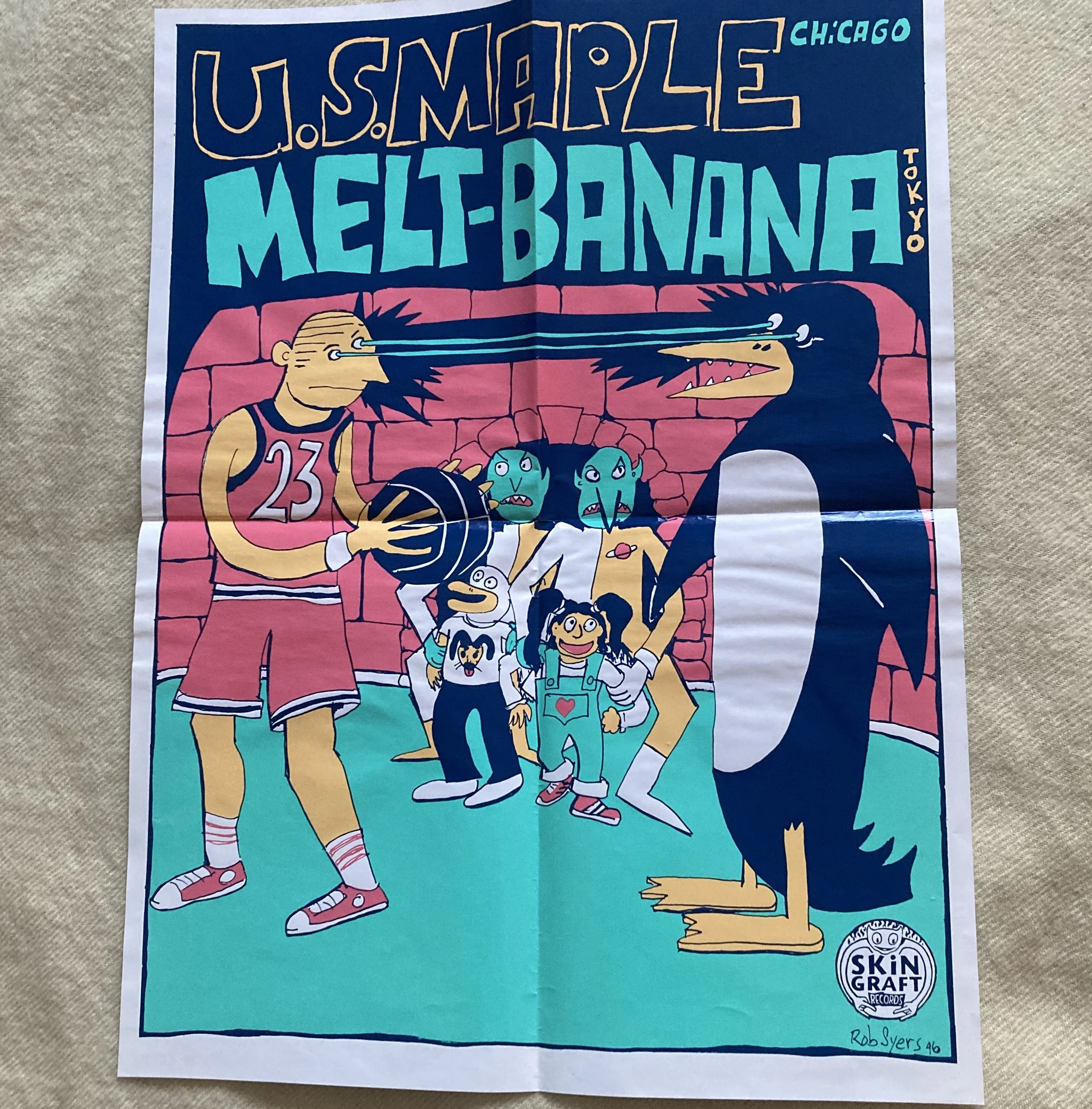 U.S. MAPLE / MELT-BANANA TOUR POSTER maybe '96?