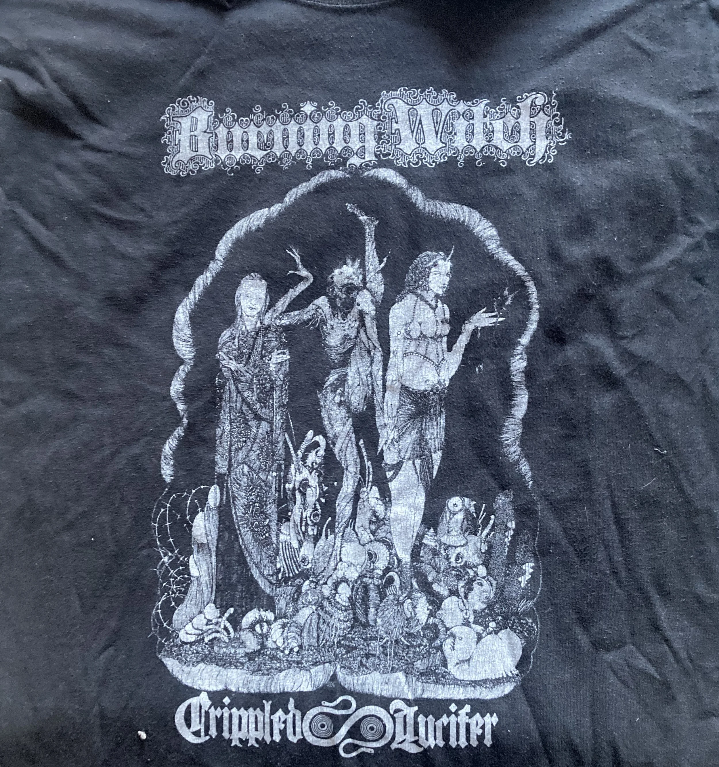 BURNING WITCH "Crippled Lucifer" 2 sided t *SA