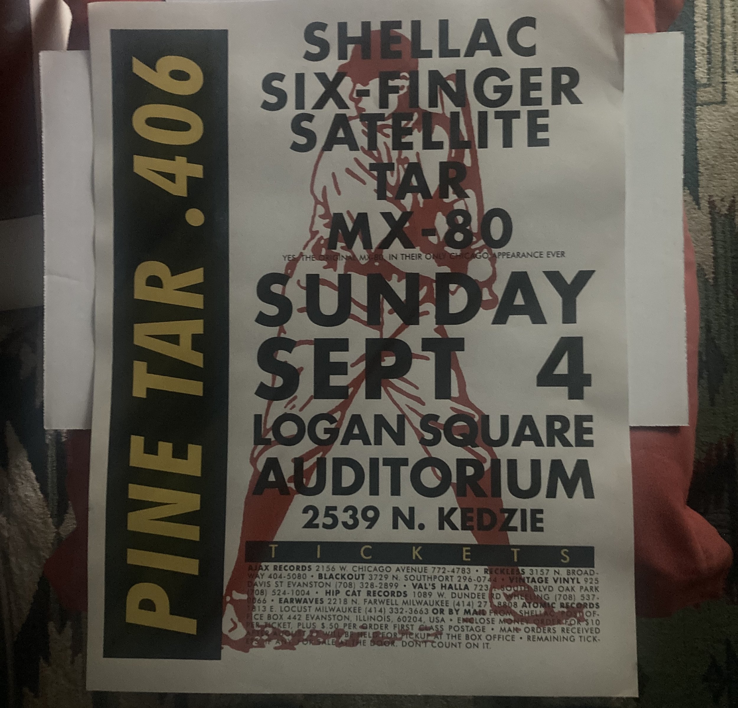 PINE TAR 406: SHELLAC, SIX FINGER SATELITE/TAR/MX-80 SOUND Sept 4 1994