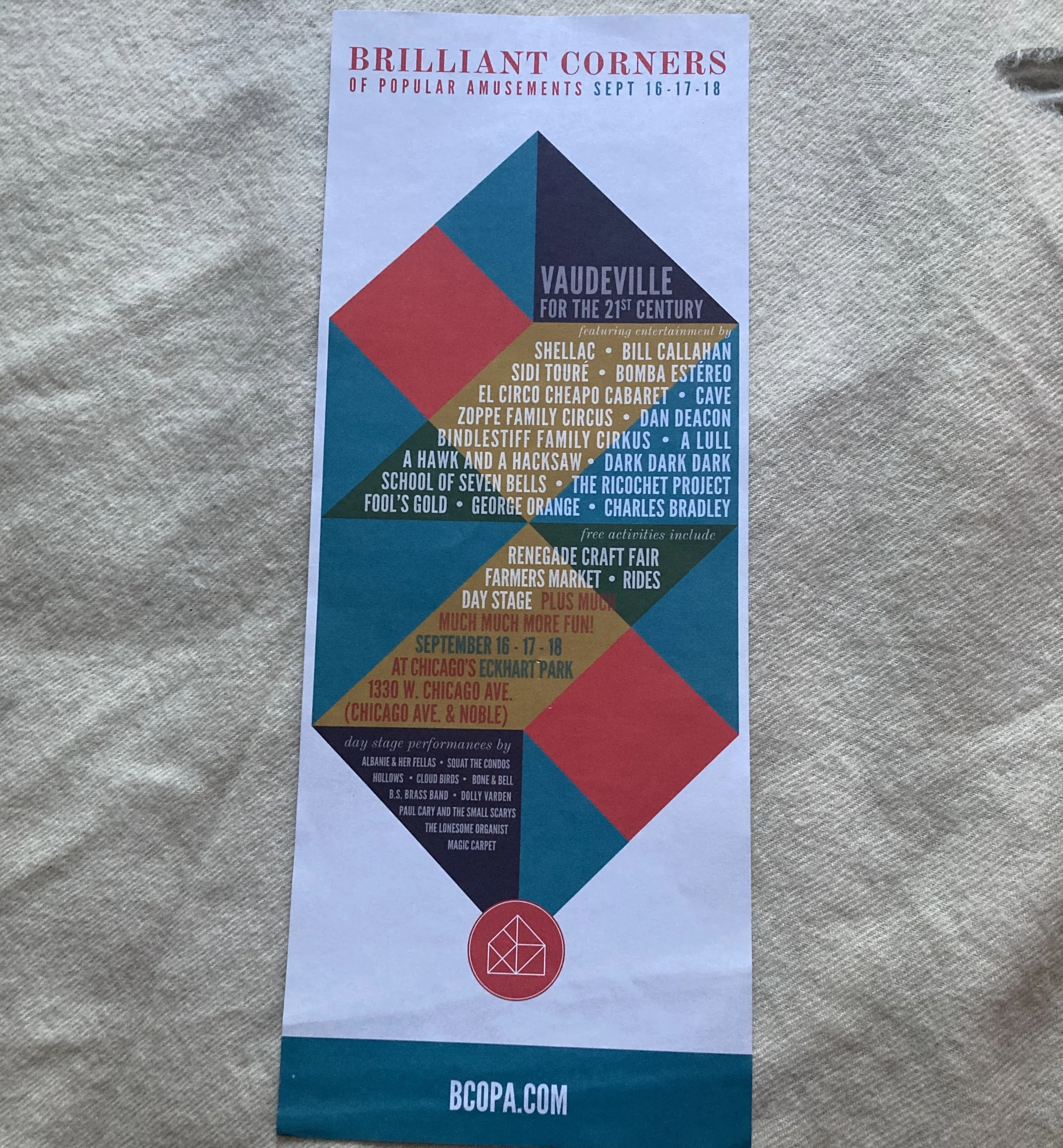 SHELLAC a.o  BRILLIANT CORNERS FEST (CHI) 9/16-18/11