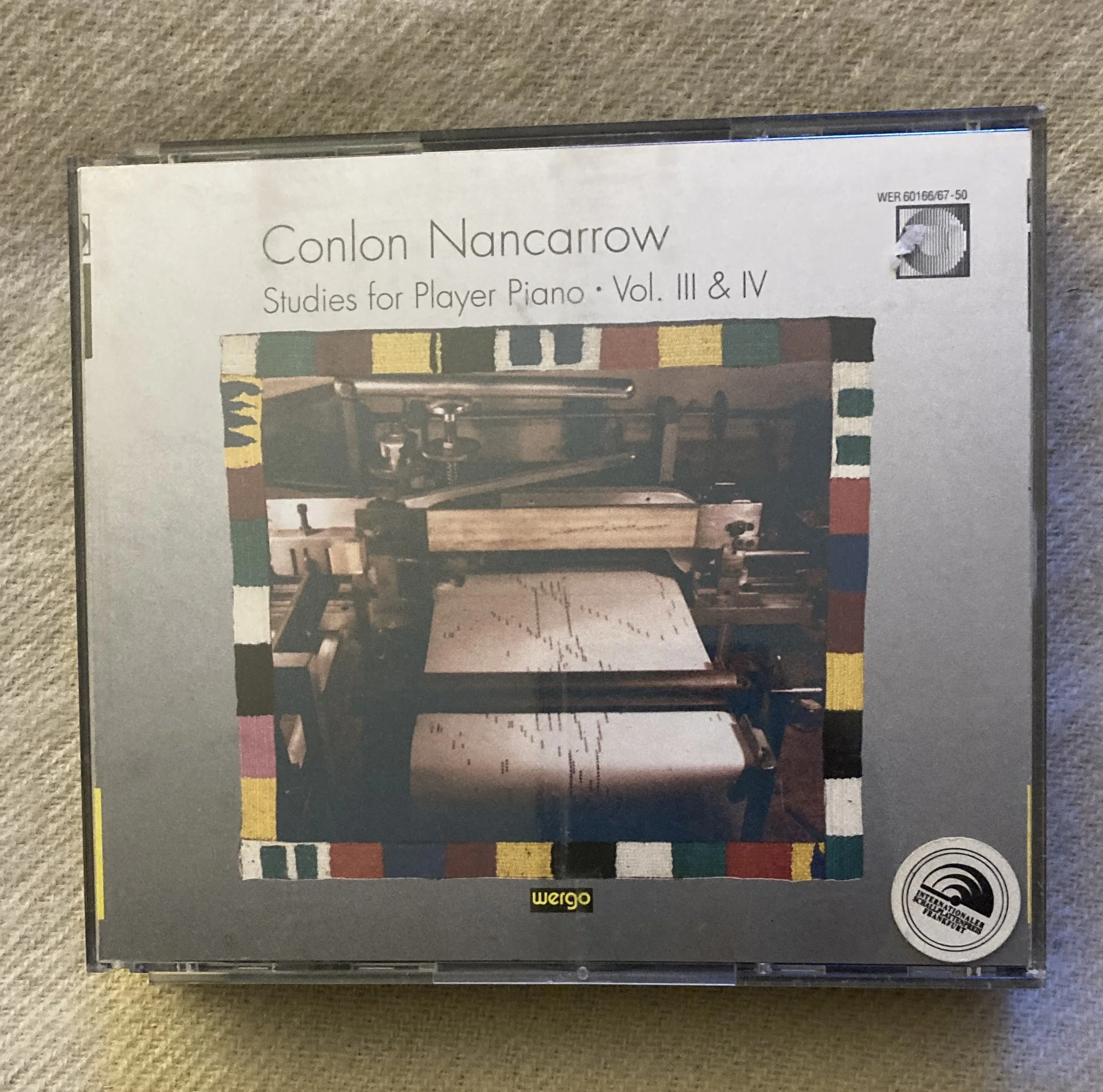 CONLON NANCARROW "Studies for Player Piano Vols. III & IV"