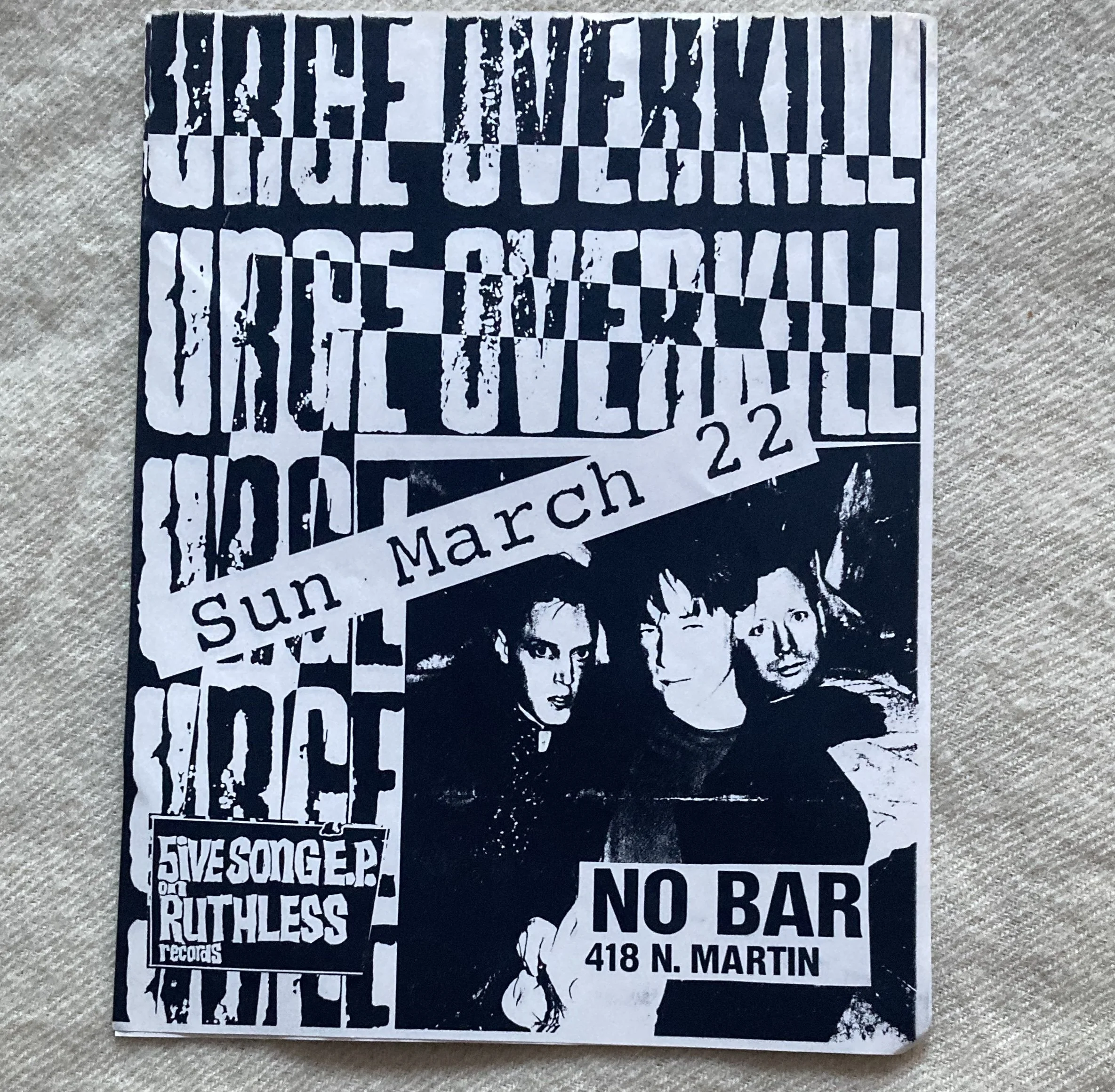 URGE OVERKILL No Bar (Muncie IN) 3/22/85