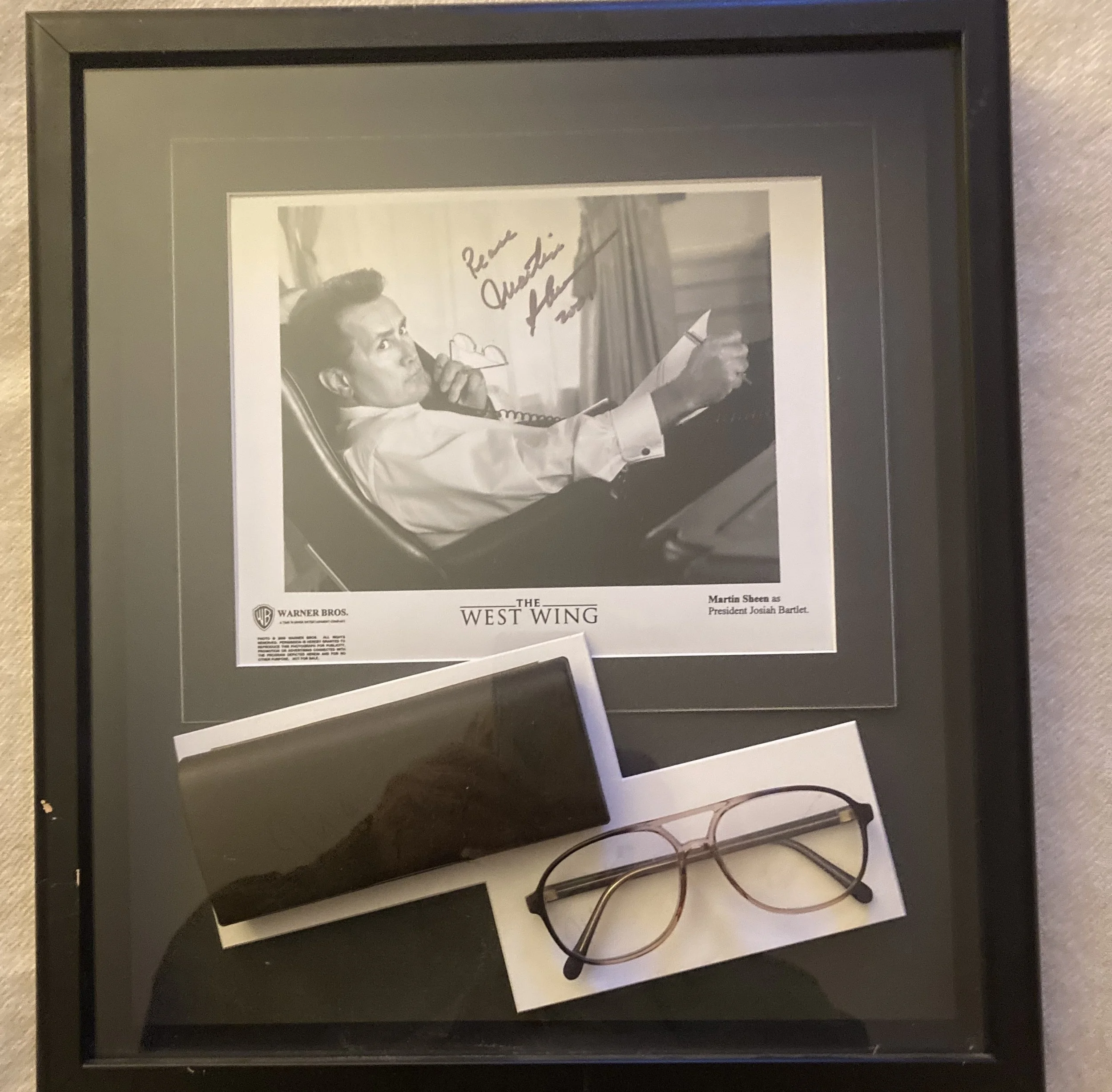 WEST WING TRIBUTE COLLAGE, SIGNED & FRAMED