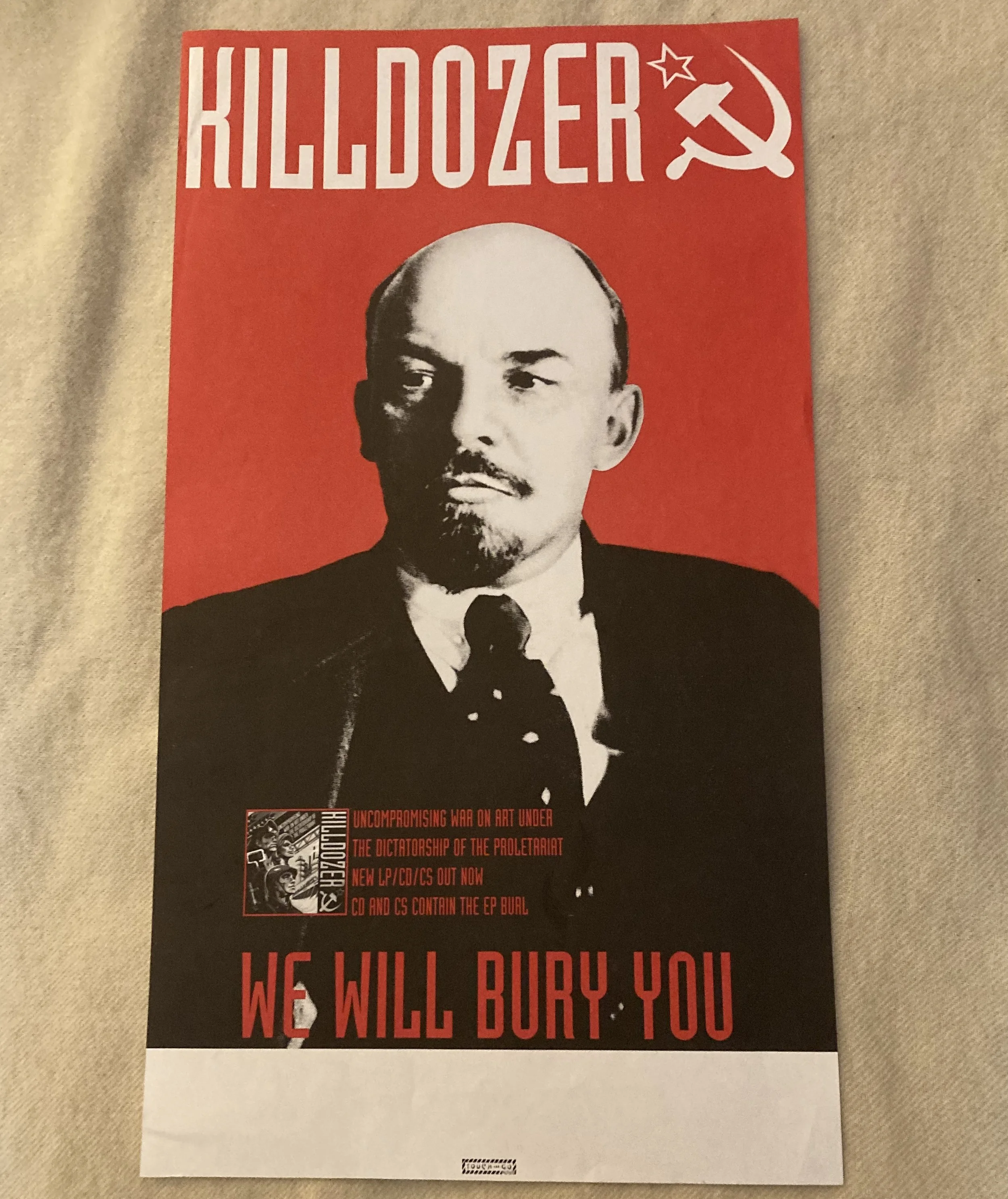 KILLDOZER "Uncompromising War on Art Under the Dictatorship of the Proletariat" promo poster