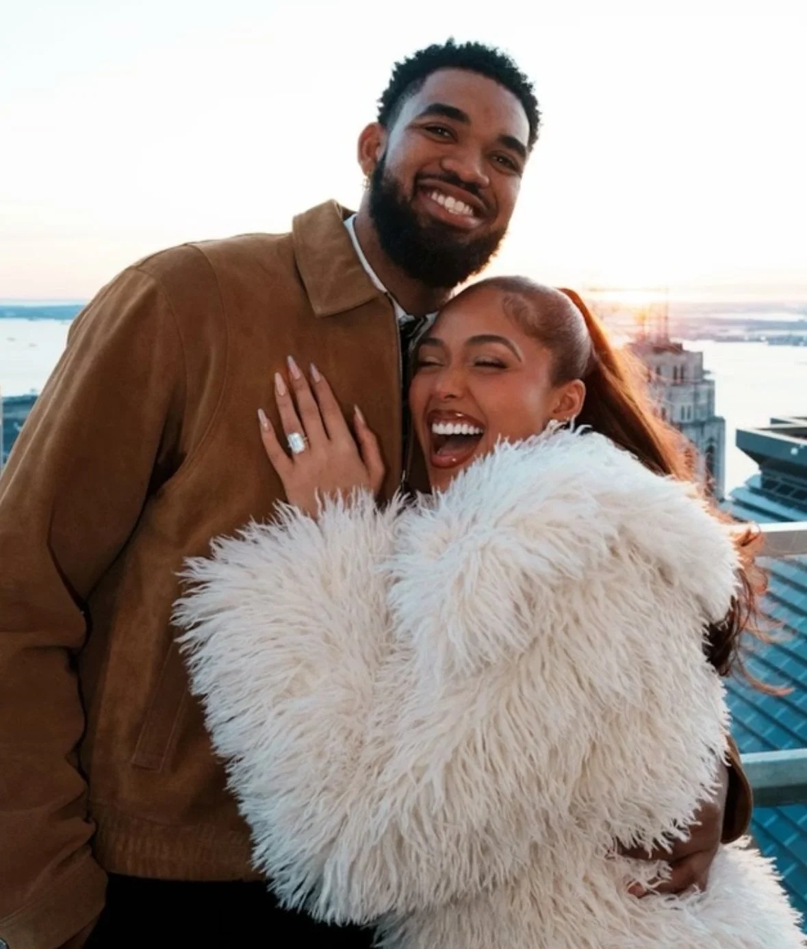 Here comes the bride: Jordyn Woods and Karl-Anthony Towns announce Christmas engagement