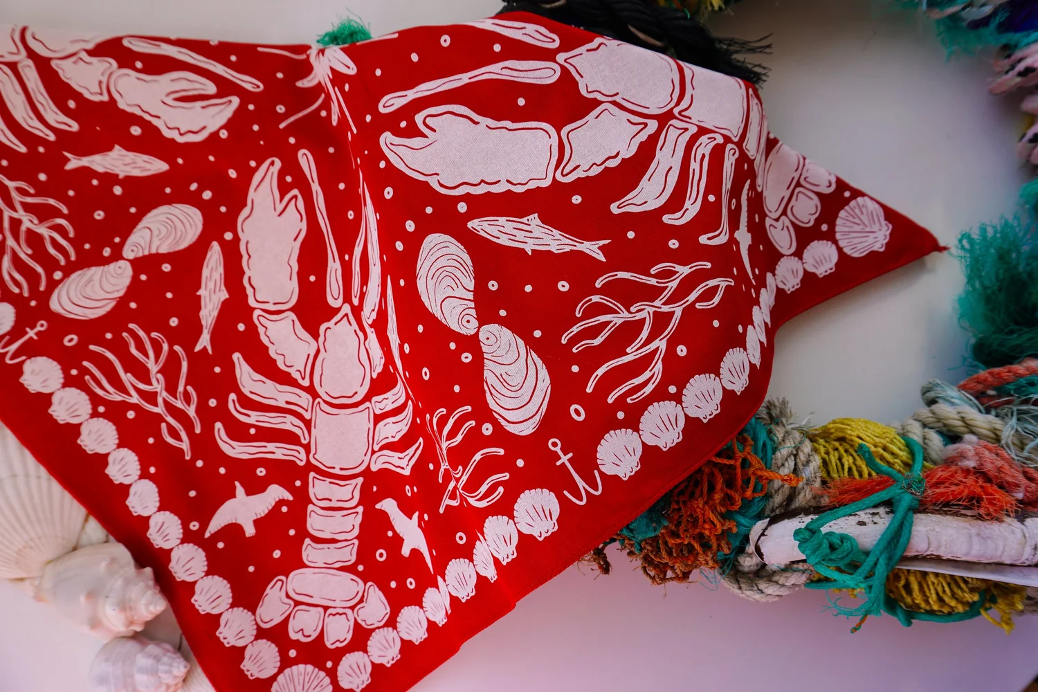 Bandana bianca Paisley, 23 x 22 pollici, 100% cotone, regali per le feste - Italia