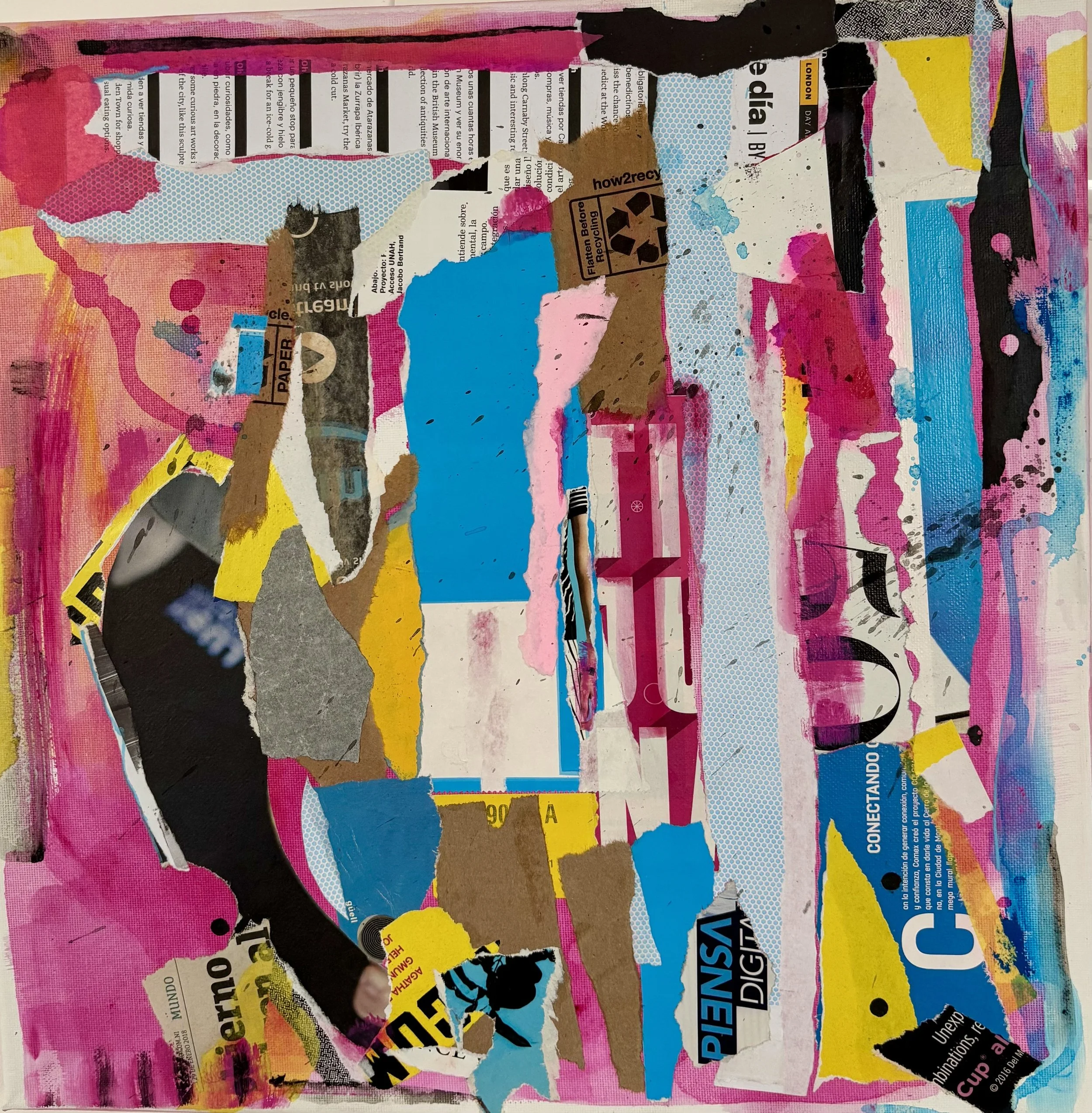 More M than CYK.
Technique: Collage on canvas (acrylic, paper)
Year: 2026
40 x 40 cm