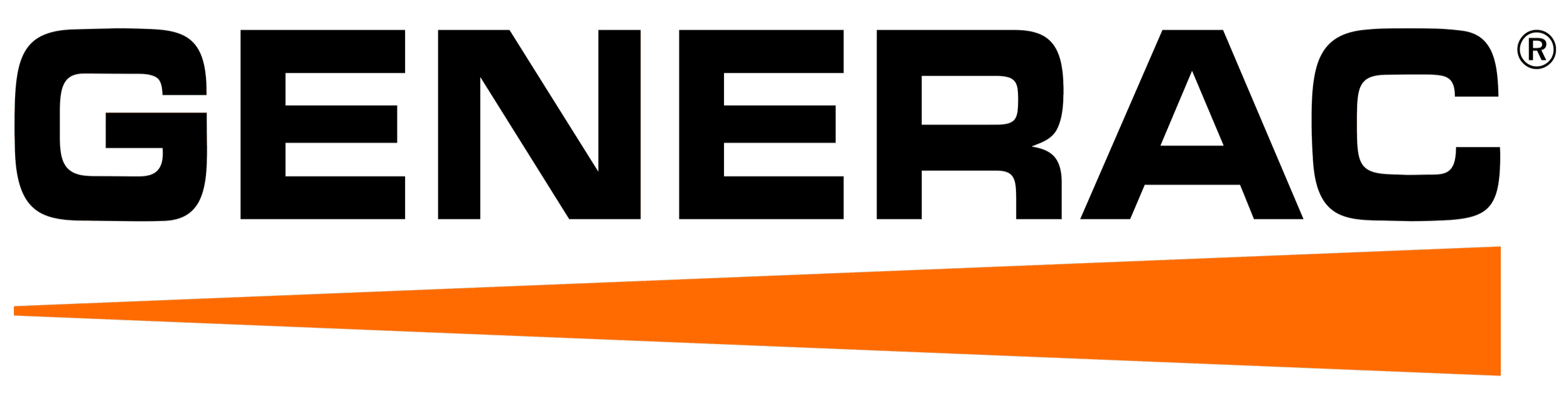 The logo of GENEBAC with the company name in black outlined letters and an orange arrow pointing to a green square.