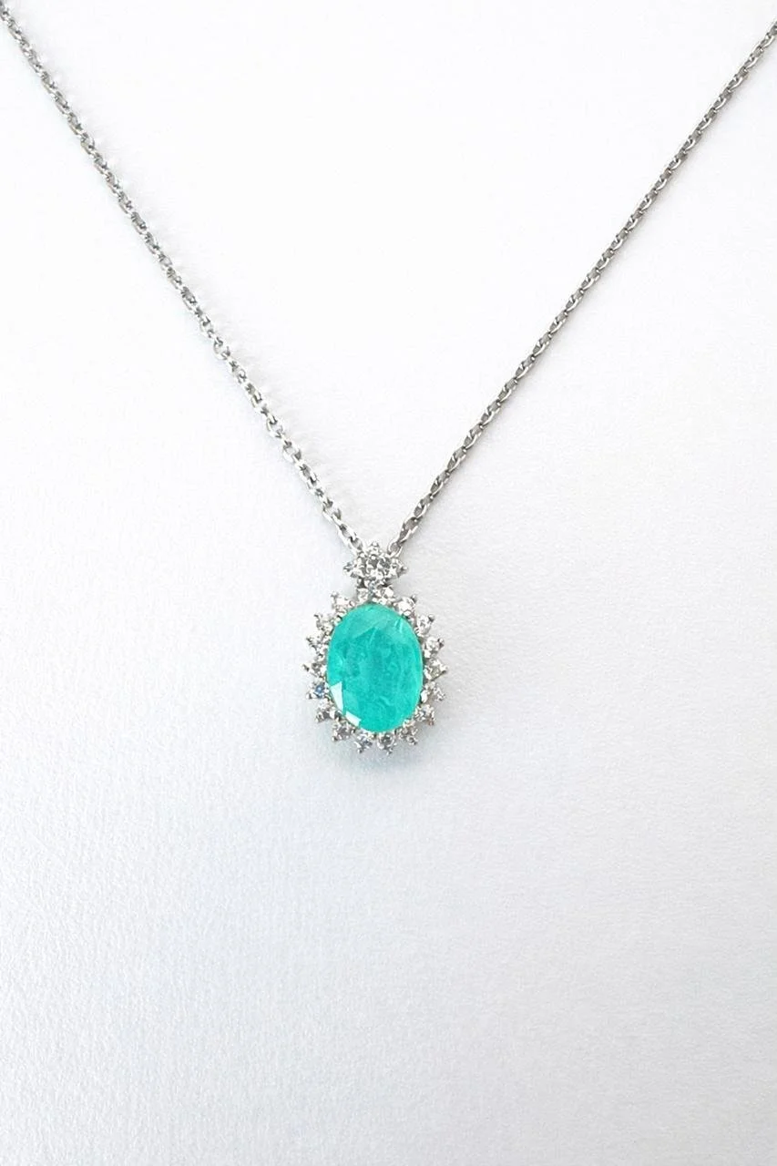 Colar elos portugueses oval com cravação princesa em volta colombiana em prata925