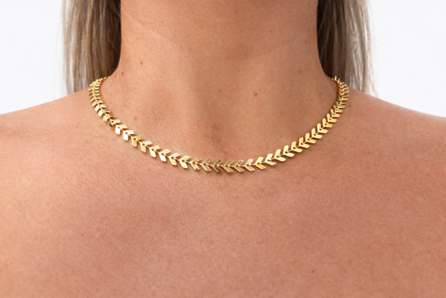 Chocker escama de peixe lisa