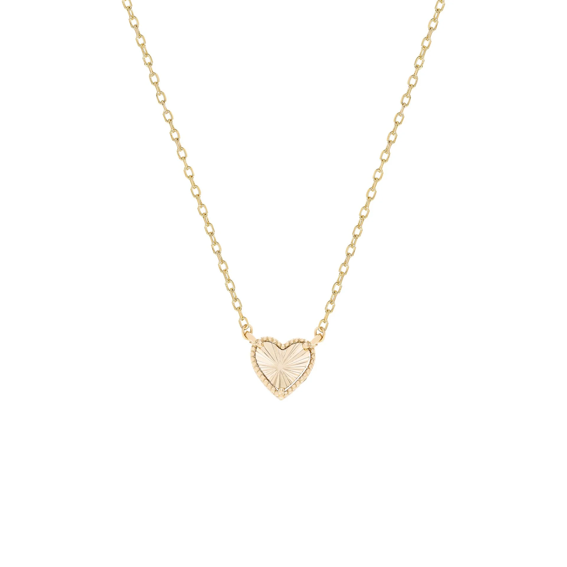 Colar elos portugueses com mini coração raiado em prata925 com banho de ouro 18K