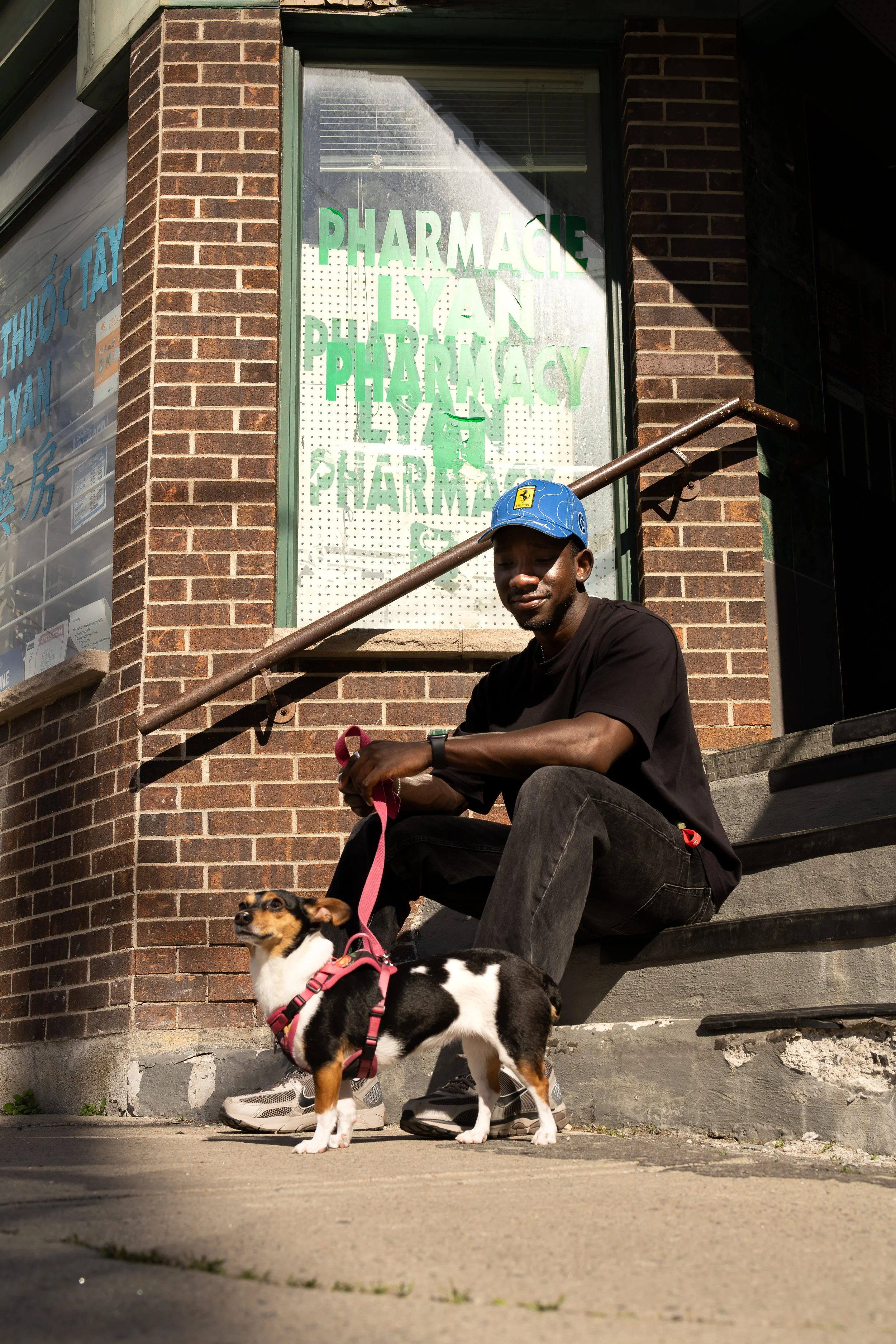 Guy with dog stairs-0397.jpg