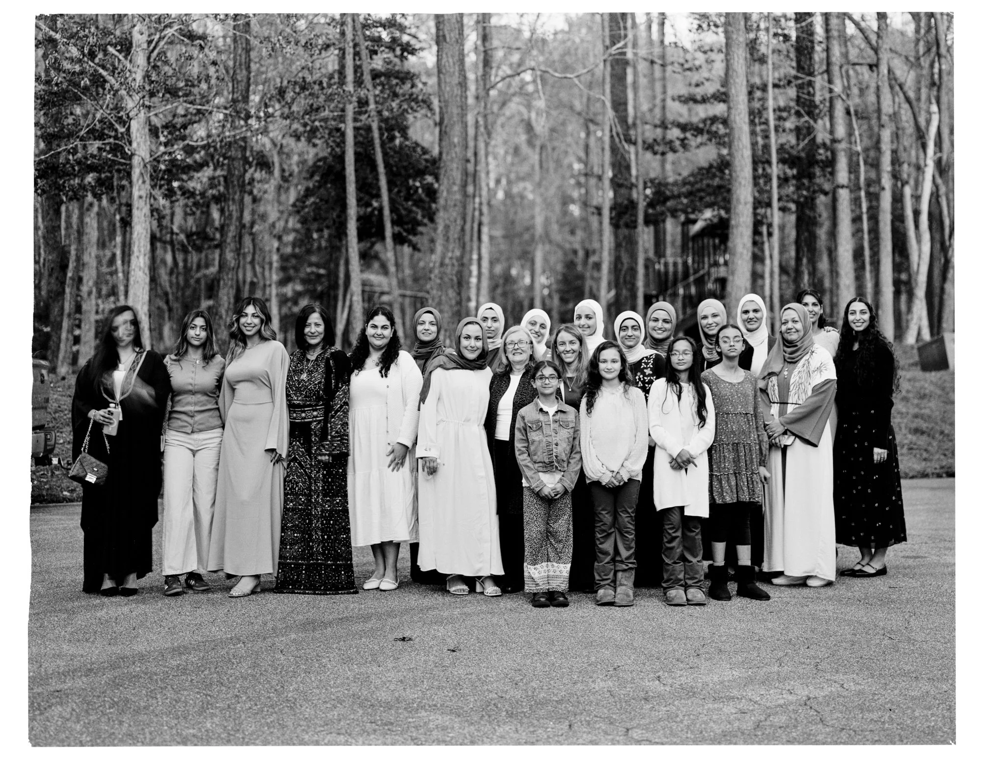 Black-and-white 4×5 film photograph, scanned negative, archival pigment print, 2025.