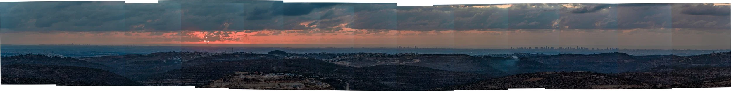 Panoramic archival pigment print on canvas from digitally stitched photographs, 2024.