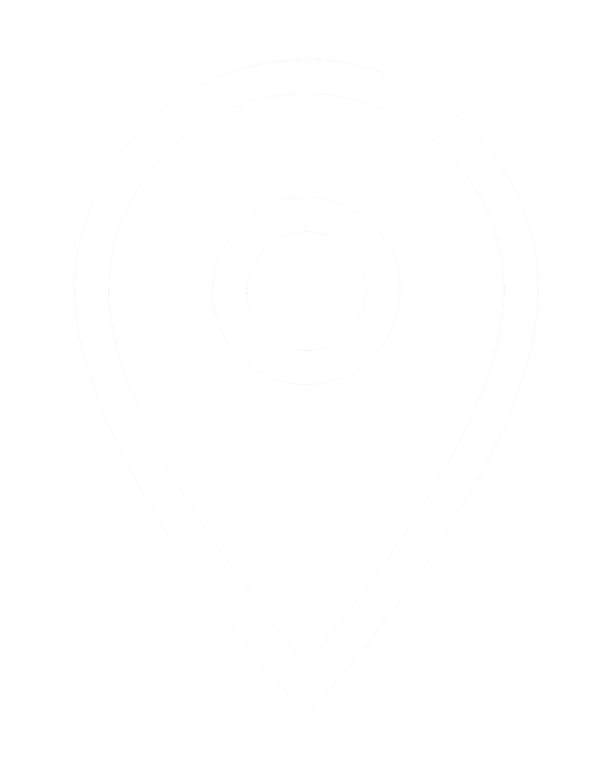 Black background with a white location pin icon, featuring concentric circles inside the pin.
