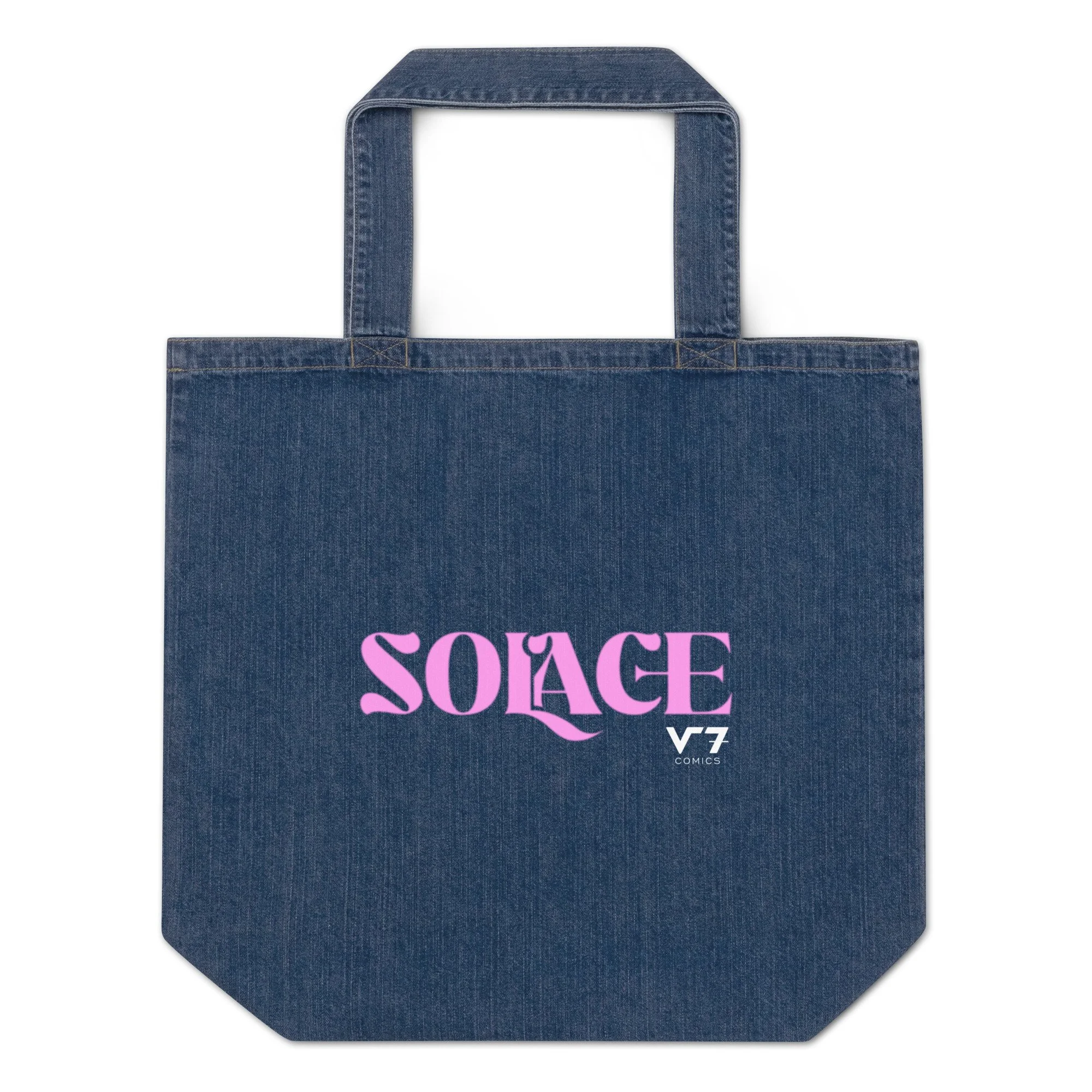 Organic denim tote bag