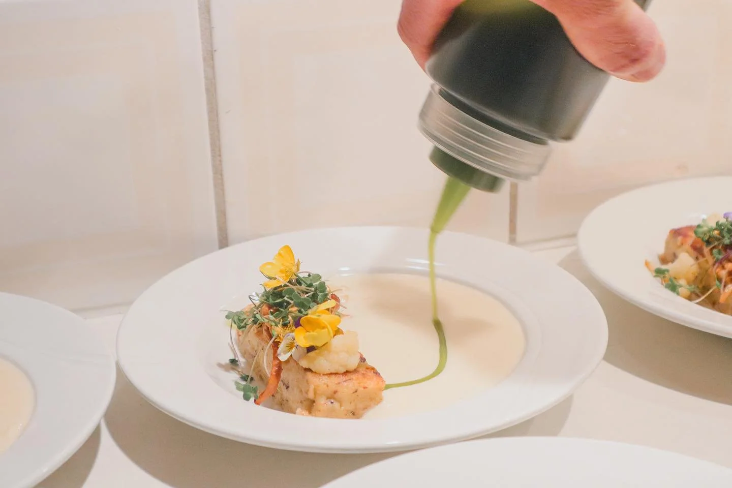 Private event at @huso.lodge  Gnocchi alla romana, truffle , shiitake, smoked cauliflower soup.  60 days dry age entrec&ocirc;te, celery root pur&eacute;e, butter carrot, b&eacute;arnaise foam.  Photo @tri_jborges