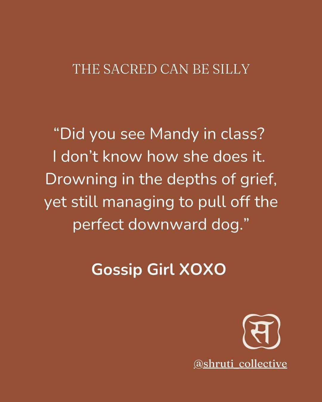 Continuing 'The Sacred can be Silly' poetry series, hopefully providing some gentle laughter medicine to queer folks and yogis through this Winter season.
#spirituality #yoga #queeringspirituality #laughteryoga #laughteristhebestmedicine #playwithyo