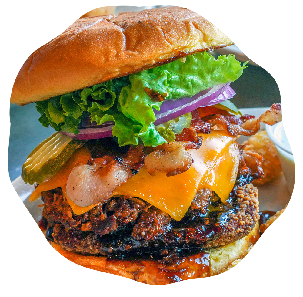 Half-pound bacon cheeseburger at The Vortex Bar and Grill in Atlanta
