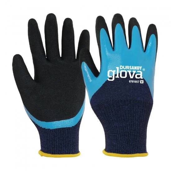 Gants en polyester/spandex double enduction mousse nitrile