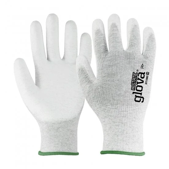 Gants en polyester/fibre de carbone avec revêtement en polyuréthane