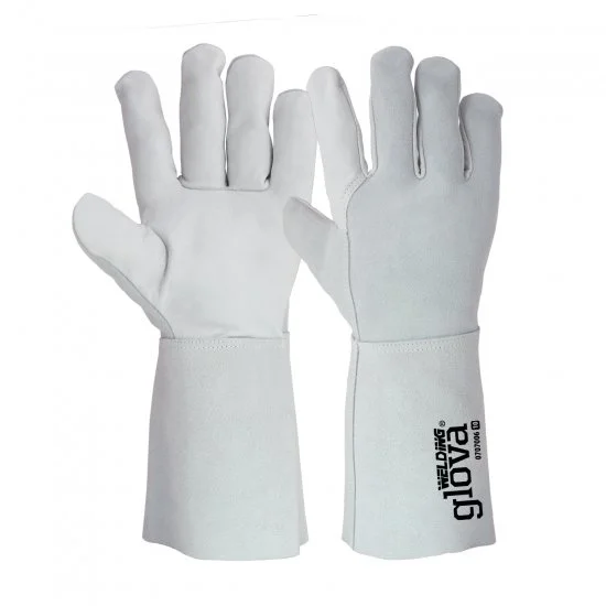 Gants de soudeur cuir mixte gris 35cm