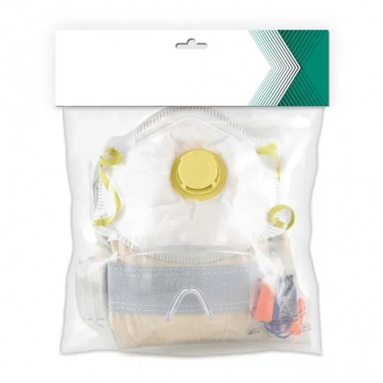 Kit lunettes/masque FFP2/bouchons d'oreilles/gants