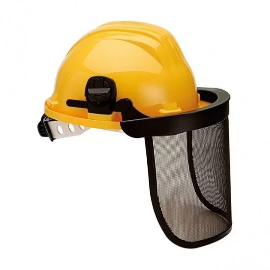 Casque en polyéthylène avec visière en maille