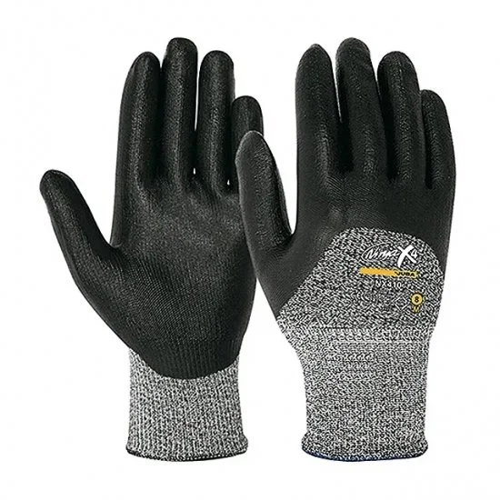 Gants nylon/fibre de verre avec revêtement PU/Nitrile