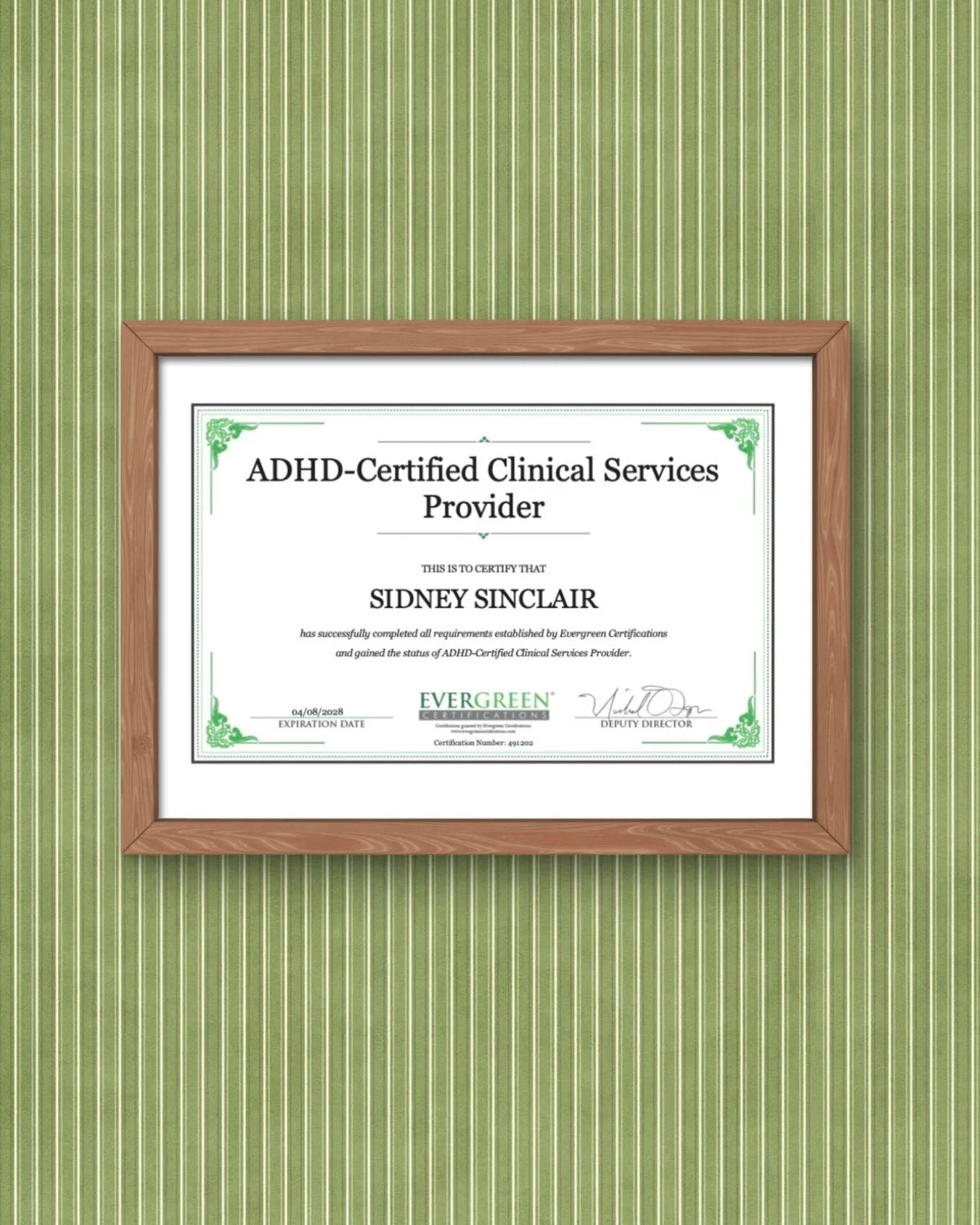 I&rsquo;m a little late on this post but I am officially an ADHD clinical services provider ⭐️ 

ADHD management is a common topic in sessions and so I thought it only made sense to learn more. As a psychotherapist I CANNOT diagnose and it is in your