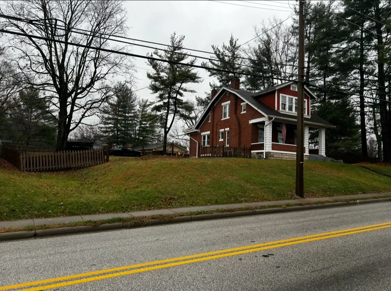 Pine tree removal for future development in Newtown, Ohio