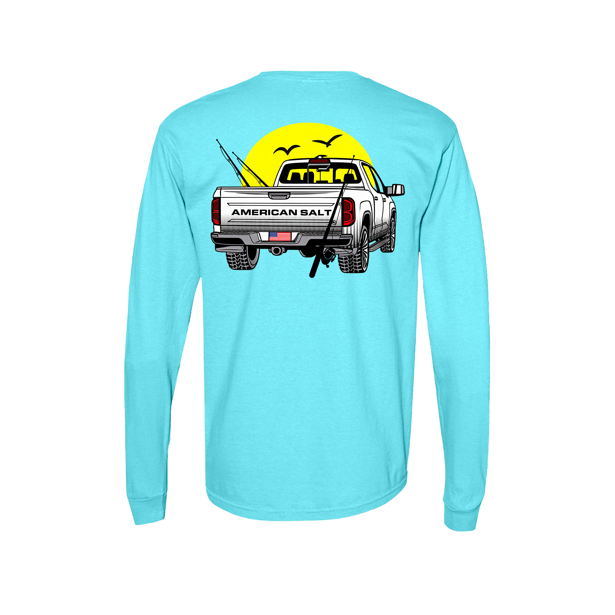 Fishing Truck Long Sleeve Pocket Shirt