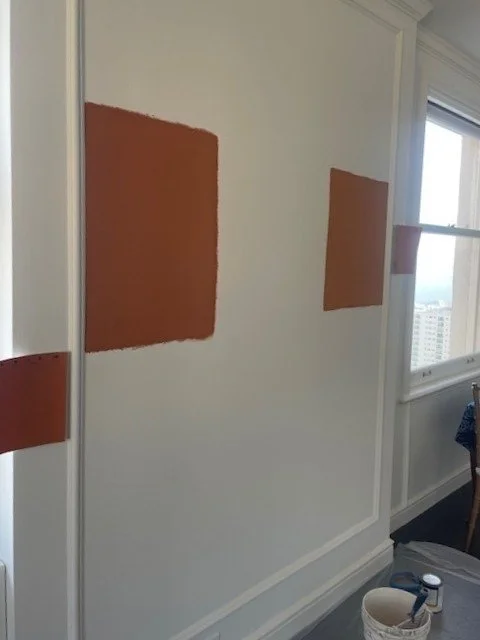 Paint color is integral part of any design project, whether it&rsquo;s a neutral or something with a bit of punch and energy like the color shown here, by Benjamin Moore paints. 
This particular project did begin with color selection.  My client came