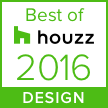 Green and white badge indicating 'Best of Houzz 2016 Design'