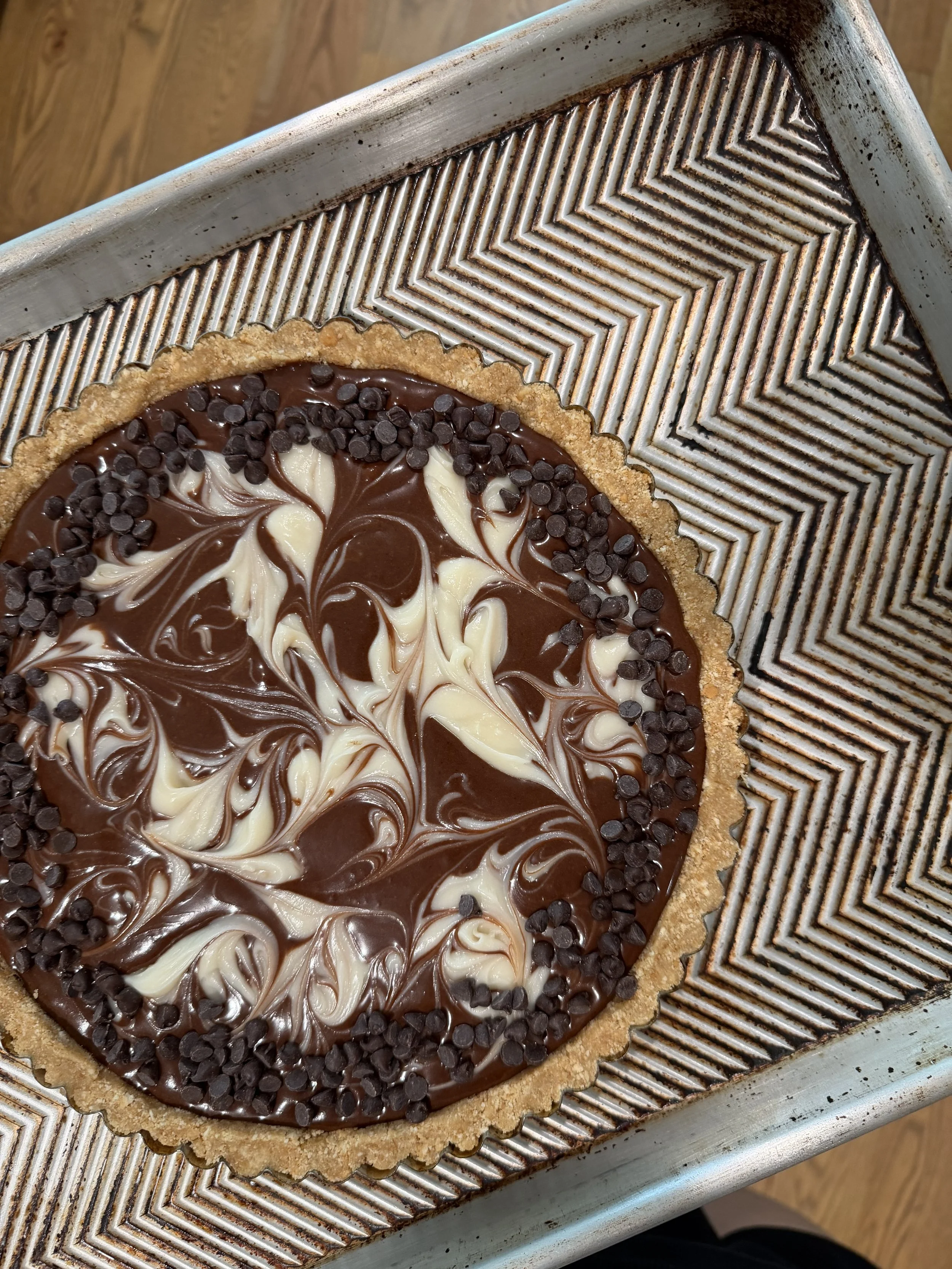 Brownie Fudge Cheescake Tart - PARVE