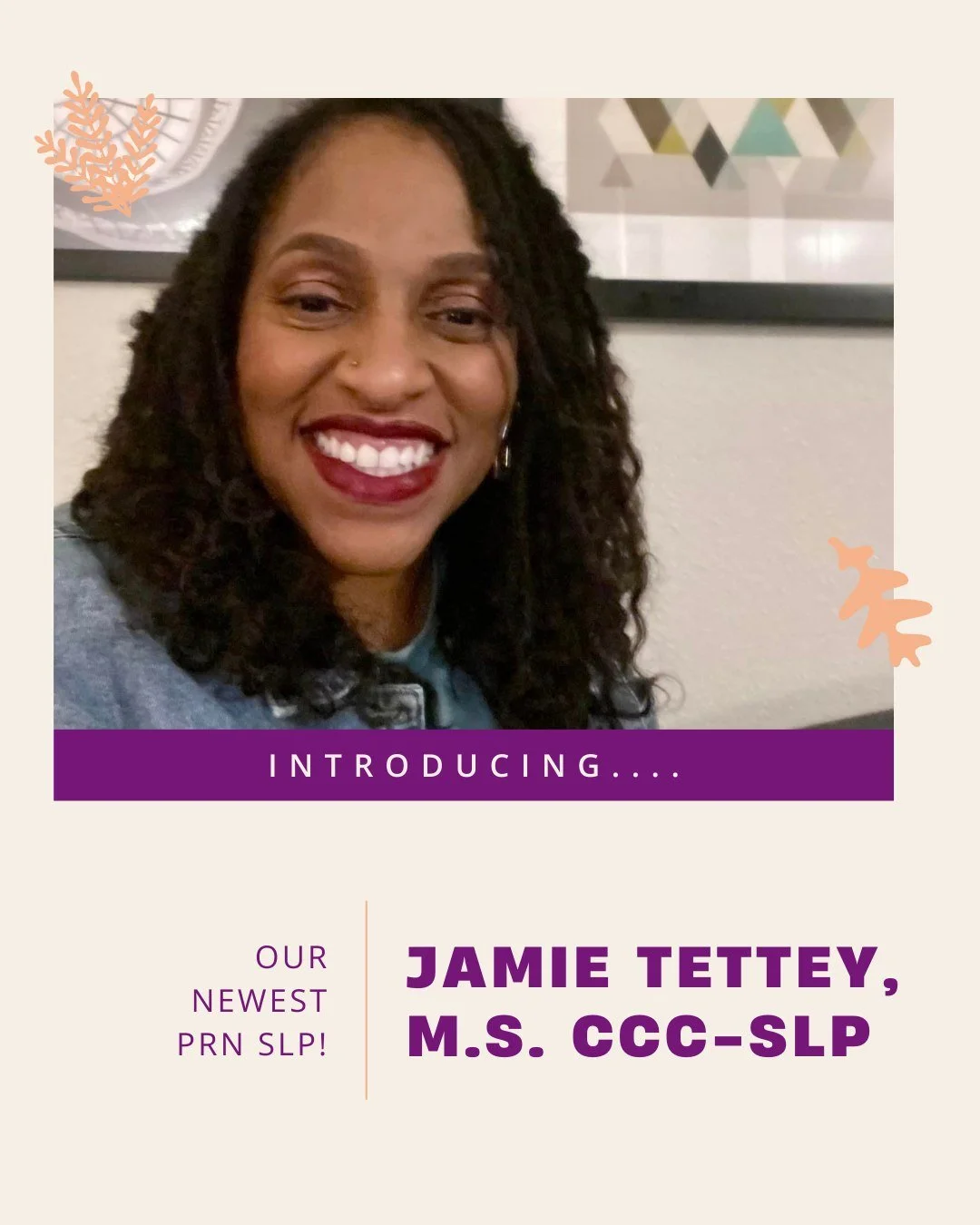 ✨ Welcome to our newest addition, Mrs. Jamie Tettey! ✨

With 20 years of experience and a strong background in Deaf Education, Jamie brings both expertise and enthusiasm to the families we serve. A proud graduate of Hampton University (&ldquo;Home by