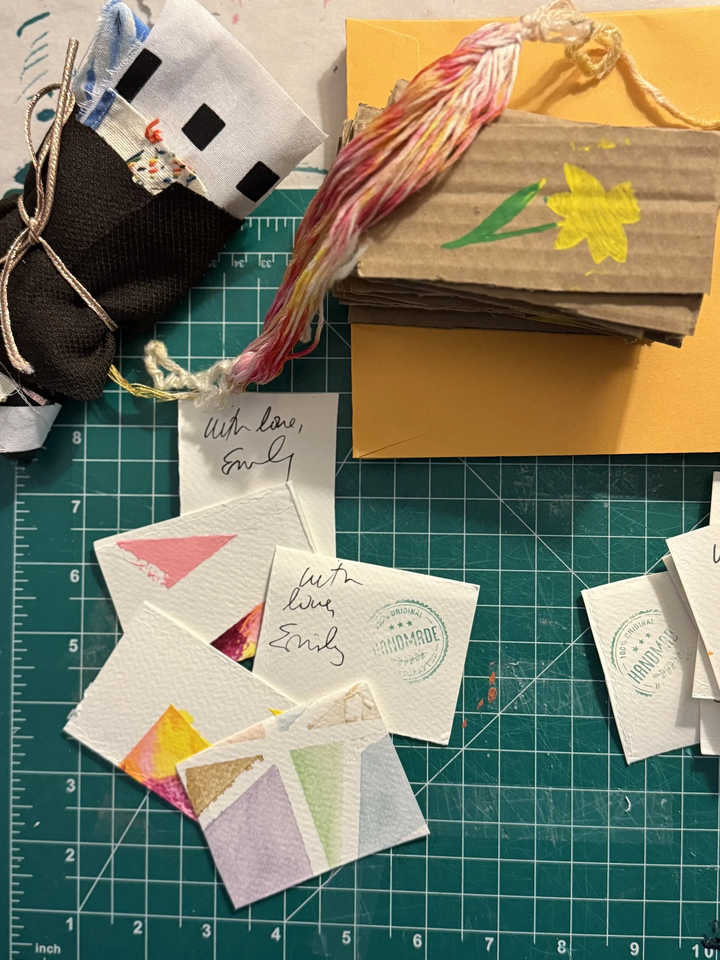 I am the proud founder of the Catskills Crafting Club, a virtual, free of charge distributed textile arts network! Each month I hand create the mailouts for my community members! 