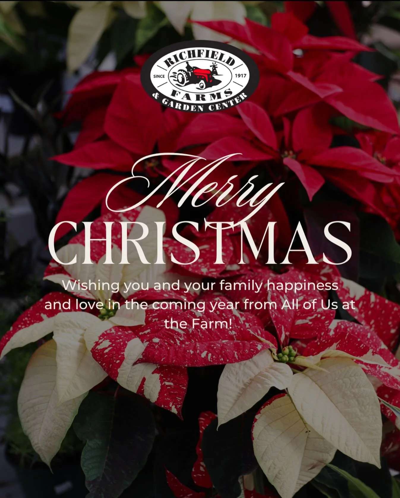 Merry Christmas from all of us at Richfield Farms &amp; Garden Center 🎄✨
We&rsquo;re so grateful for our amazing community and for another beautiful season spent growing, gifting, and celebrating with you.
Please note our upcoming hours:
🎅 Closed D