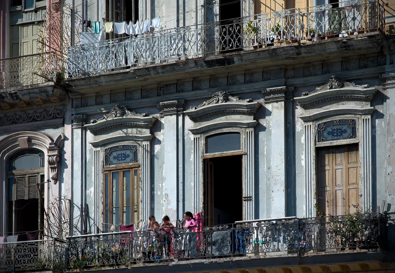 Apartment balconies, Centro, Havana.