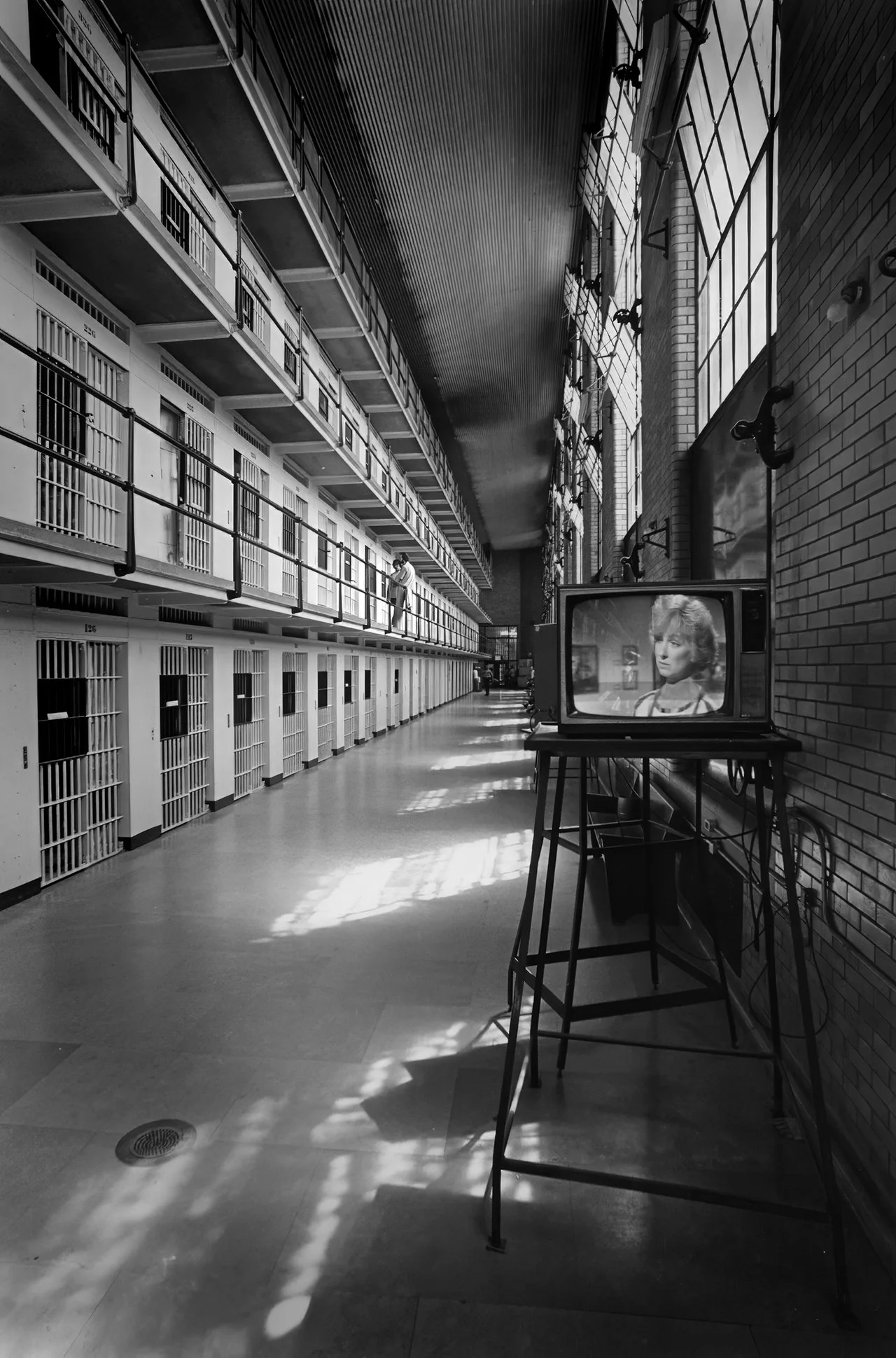Television in a cell block at Stillwater State Prison. Stillwater. 1978.
