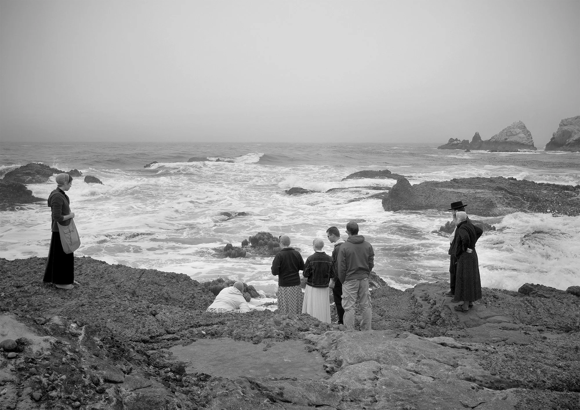 Mennonite visitors. Point Lobos, California. 2012.