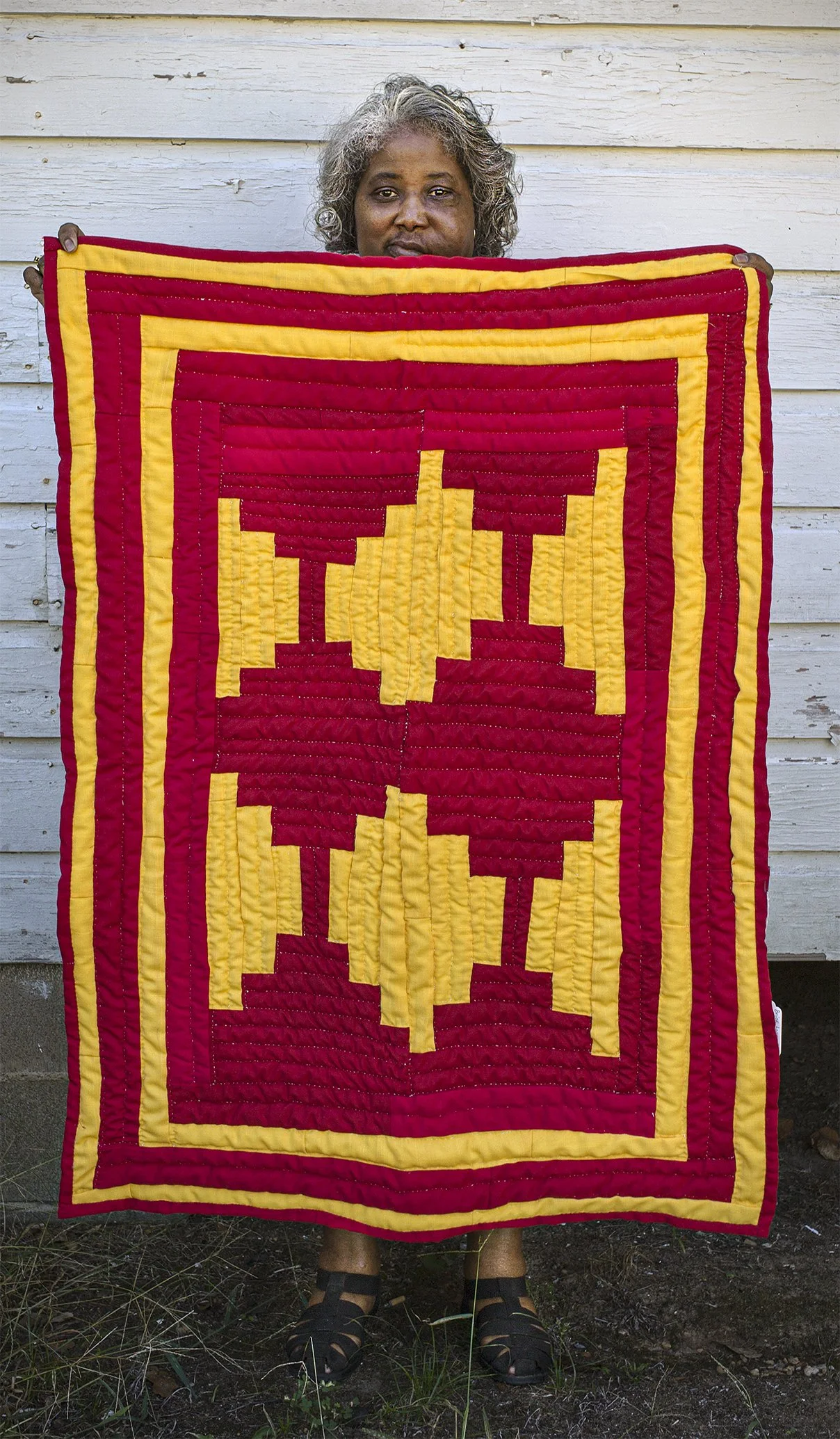 Mary Ann Pettaway, quilter. Gee’s Bend, Alabama. 2010.