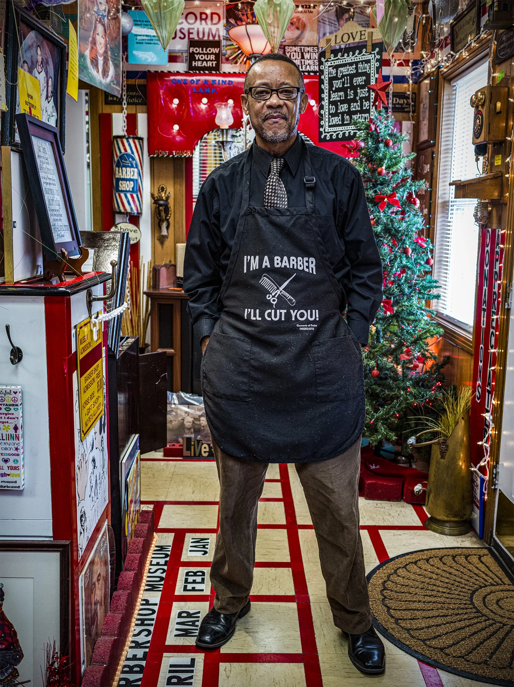 Barber. Mindfield Barber Shop. Brownsville, Tennessee. 2020.