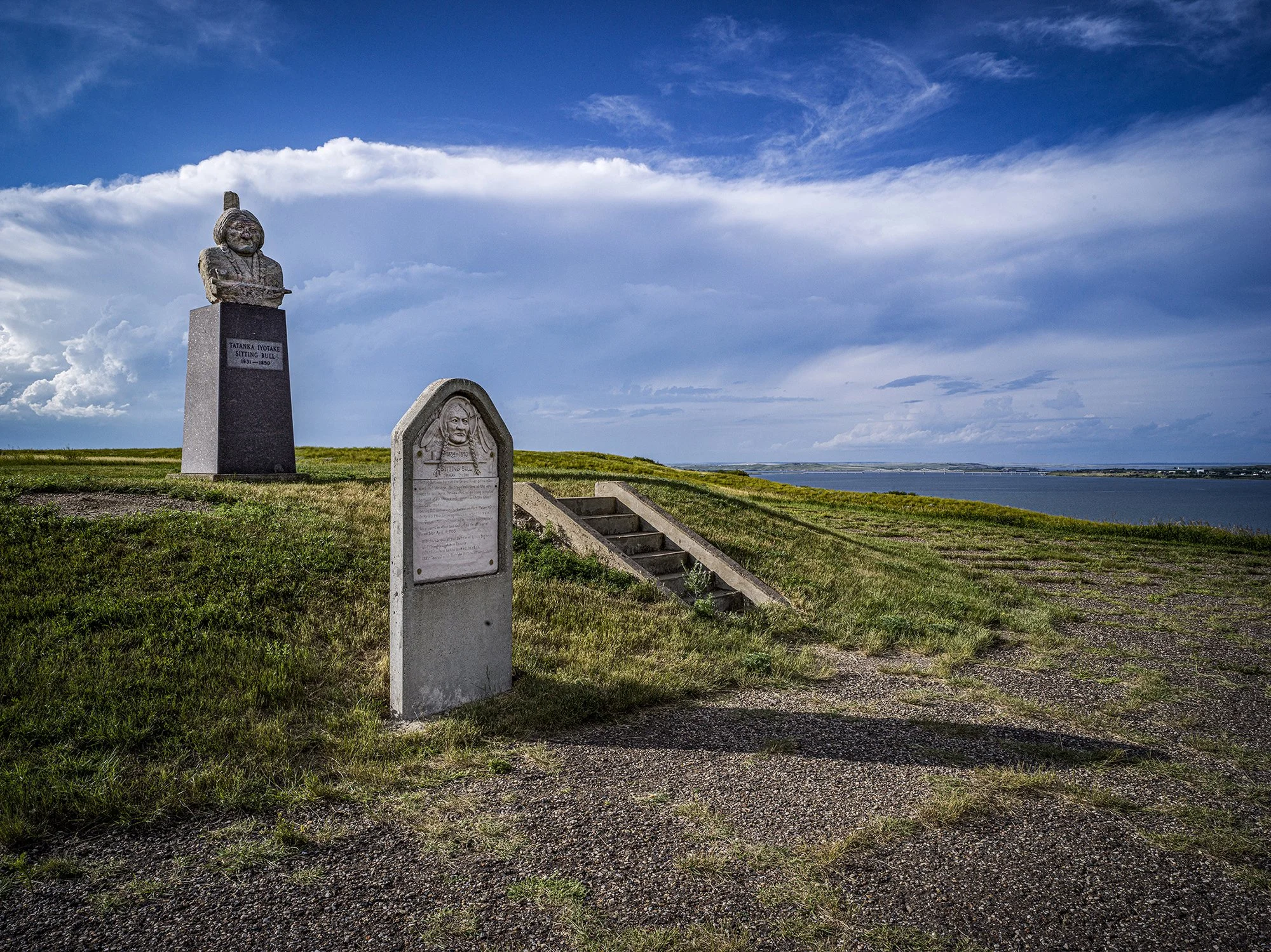 Sitting Bull burial site on the Missouri River. Mobridge, South Dakota. 2020.