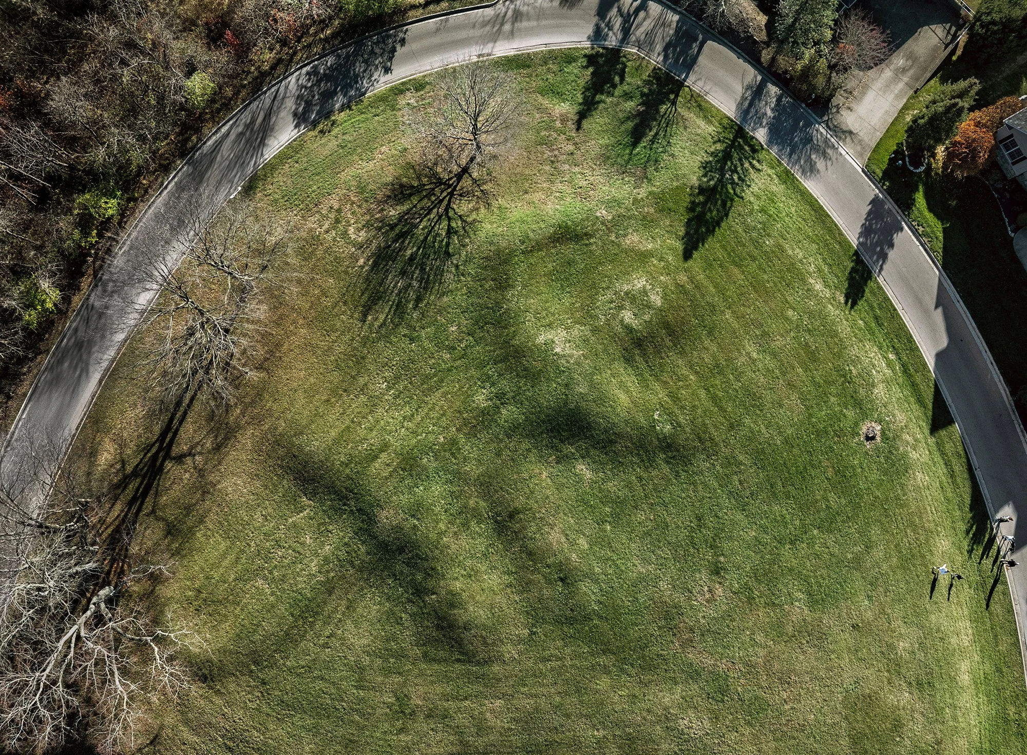 Alligator Mound, set within a cul de sac on Bryn Du Drive. Granville, Ohio. 2023.