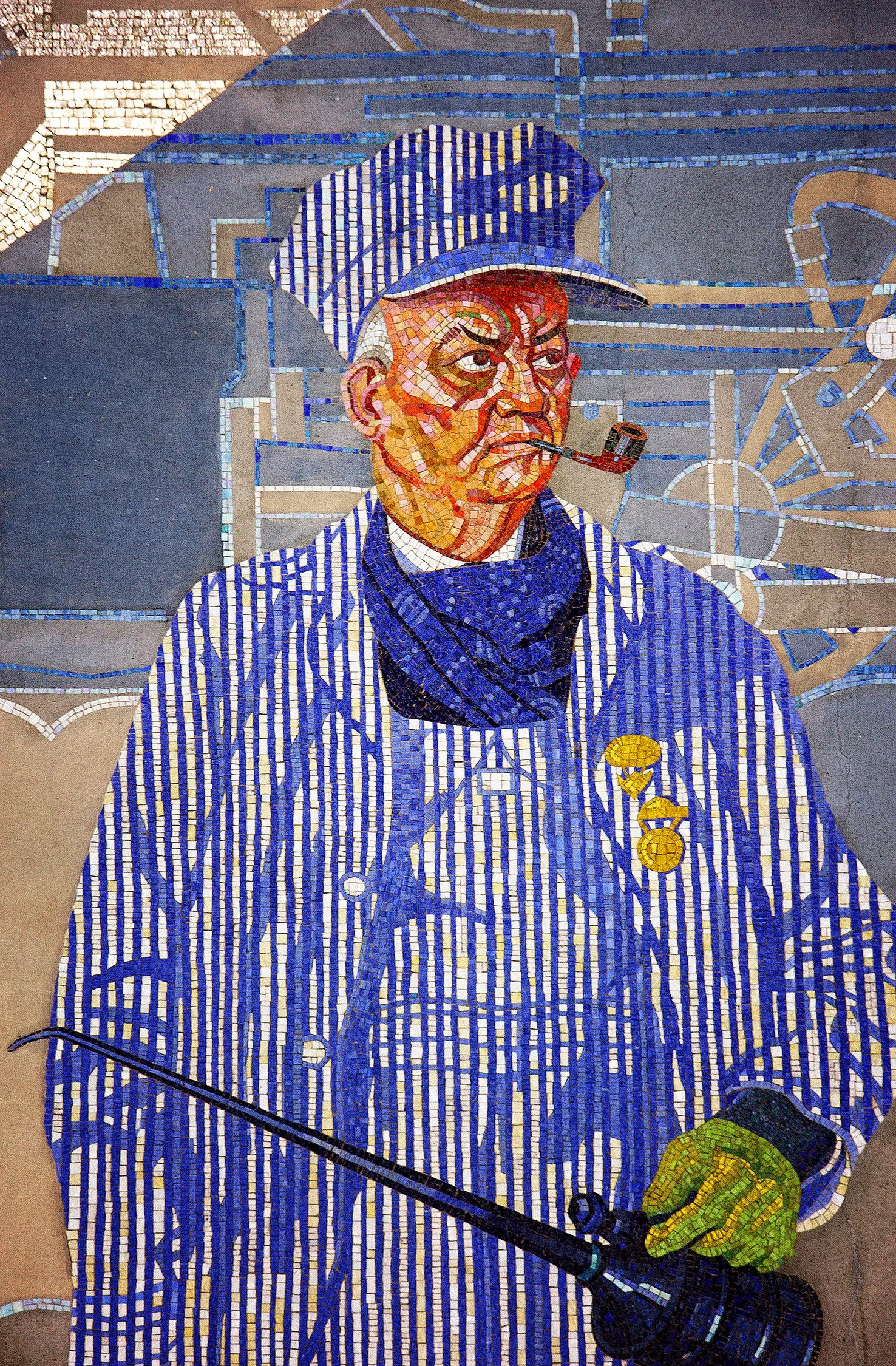 Winold Reiss mural, Union Terminal Rotunda, West End. 2005.