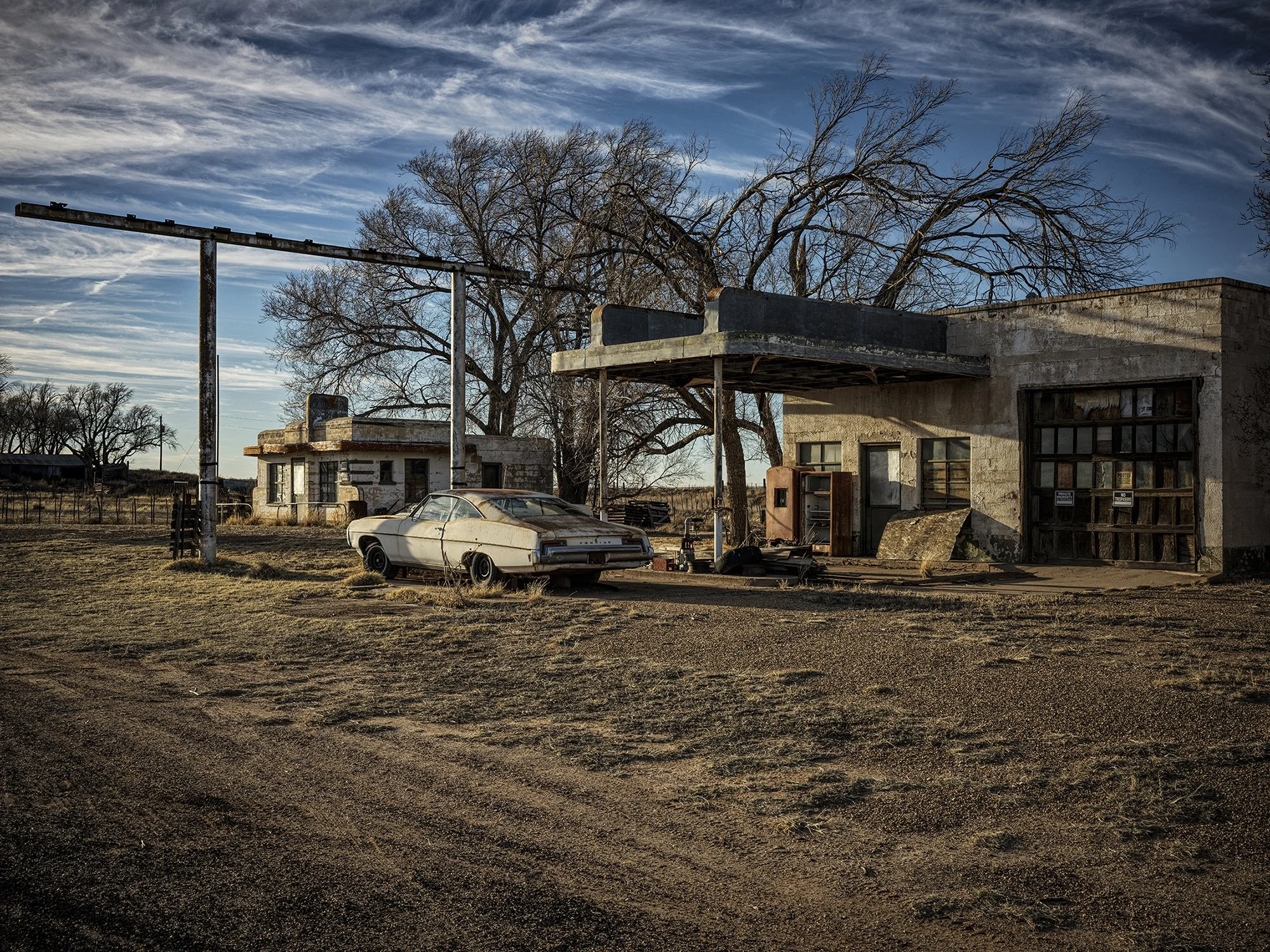 Along former US66 at the Texas/New Mexico border. Glenrio, Texas. 2023.