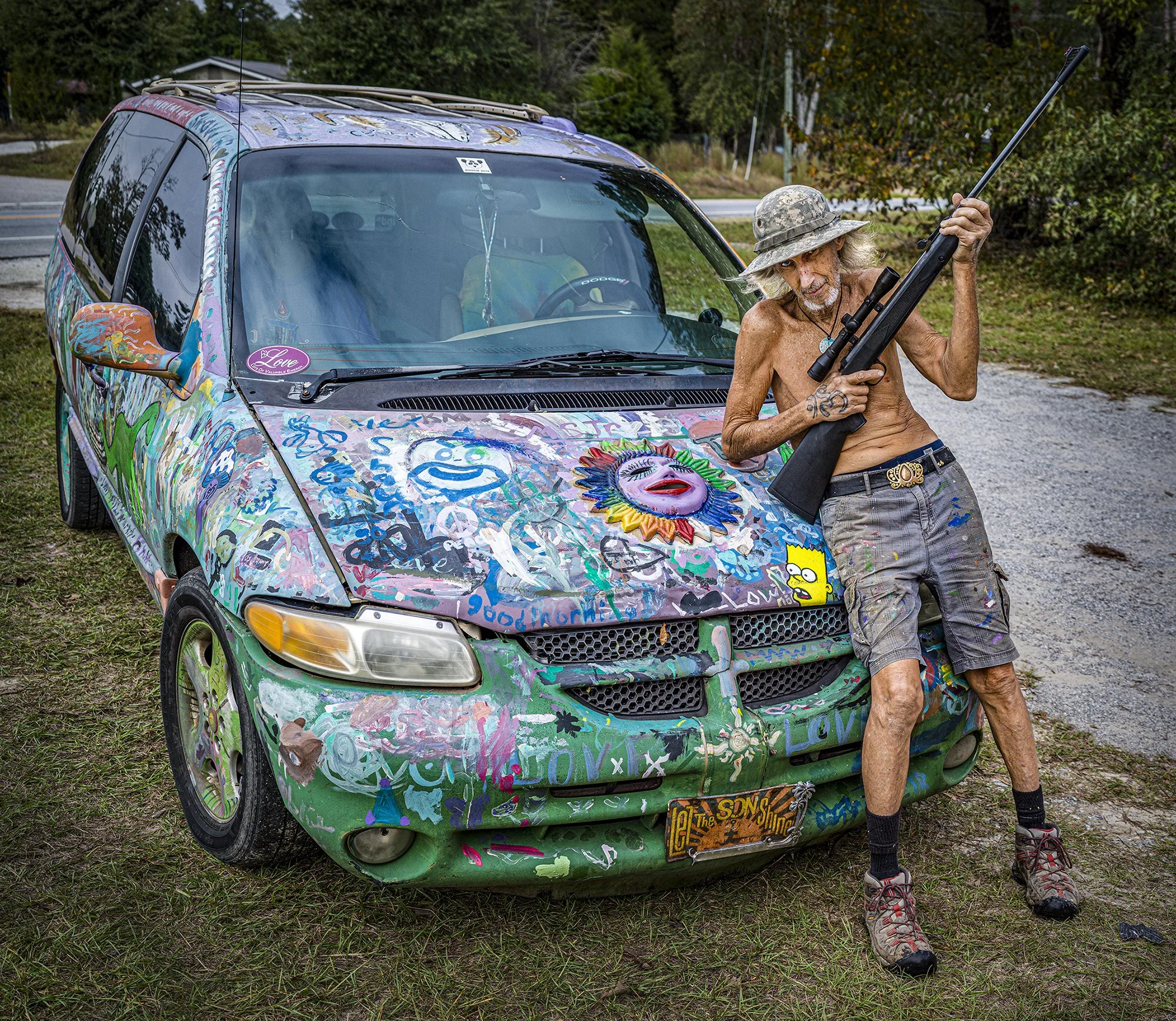 Ralph Frank, sign painter and resident of Columbus, George. Seale, Alabama. 2020.