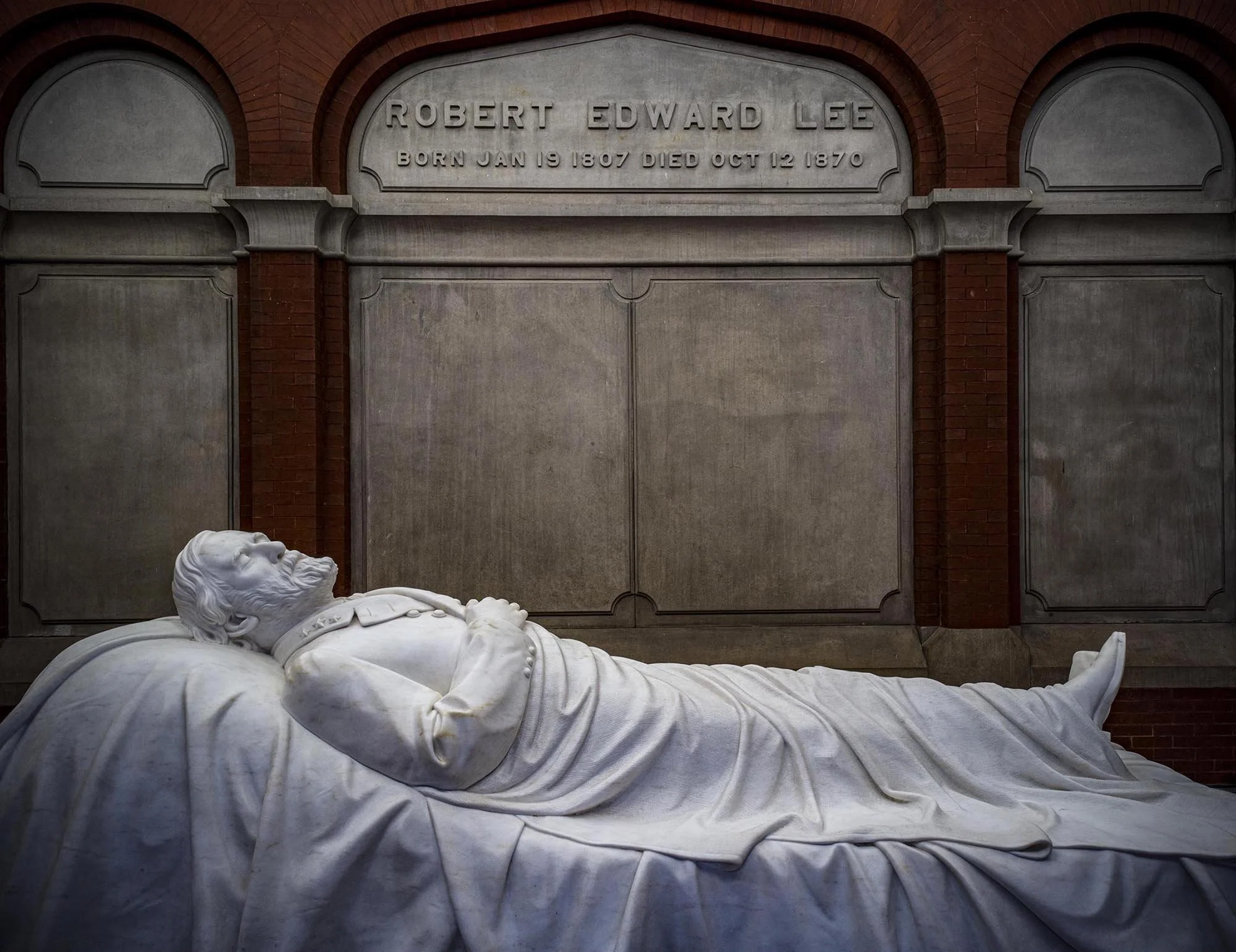 Robert E. Lee sculpture, Lee Chapel, Washington & Lee University. Lexington, Virginia. 2022.